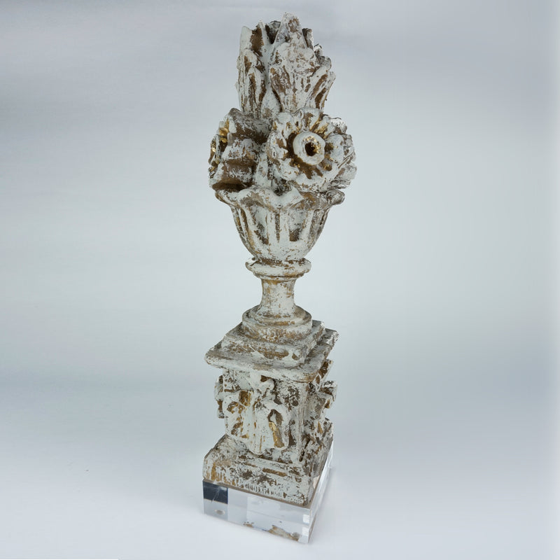 Floral Finial on Acrylic Base